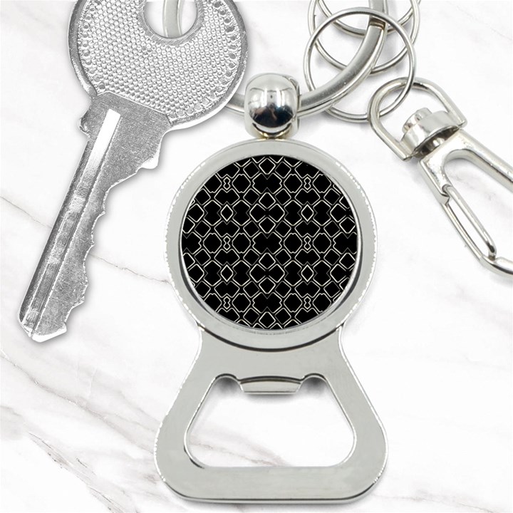 Geometric Abstract Pattern Futuristic Design  Bottle Opener Key Chain