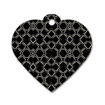 Geometric Abstract Pattern Futuristic Design  Dog Tag Heart (One Sided)  Front