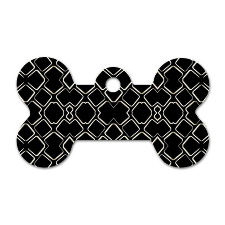 Geometric Abstract Pattern Futuristic Design  Dog Tag Bone (One Sided)