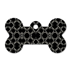 Geometric Abstract Pattern Futuristic Design  Dog Tag Bone (two Sided) by dflcprints