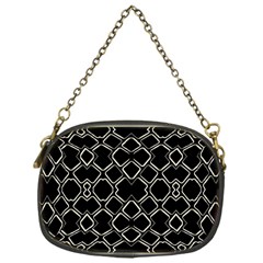 Geometric Abstract Pattern Futuristic Design  Chain Purse (one Side)