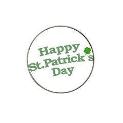 Happy St Patricks Text With Clover Graphic Golf Ball Marker 4 Pack (for Hat Clip) by dflcprints