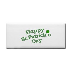 Happy St Patricks Text With Clover Graphic Hand Towel