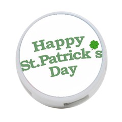 Happy St Patricks Text With Clover Graphic 4-port Usb Hub (one Side) by dflcprints