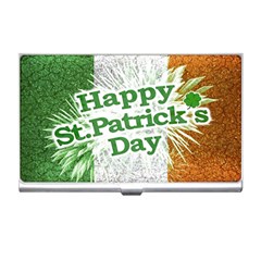 Happy St  Patricks Day Grunge Style Design Business Card Holder