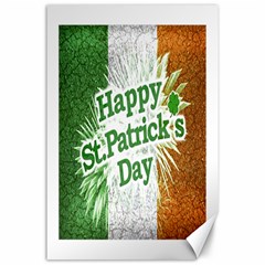 Happy St  Patricks Day Grunge Style Design Canvas 24  X 36  (unframed)