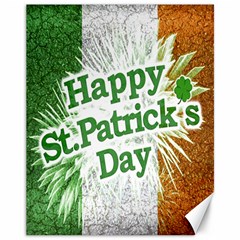 Happy St  Patricks Day Grunge Style Design Canvas 11  X 14  (unframed)