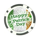 Happy St. Patricks Day Grunge Style Design Poker Chip Front