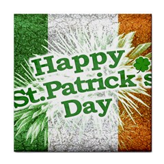 Happy St  Patricks Day Grunge Style Design Face Towel