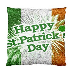 Happy St  Patricks Day Grunge Style Design Cushion Case (single Sided)  by dflcprints