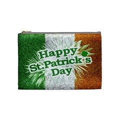 Happy St  Patricks Day Grunge Style Design Cosmetic Bag (medium) by dflcprints