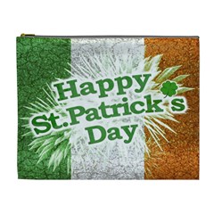 Happy St  Patricks Day Grunge Style Design Cosmetic Bag (xl) by dflcprints