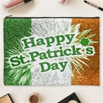 Happy St. Patricks Day Grunge Style Design Cosmetic Bag (XXXL) Front