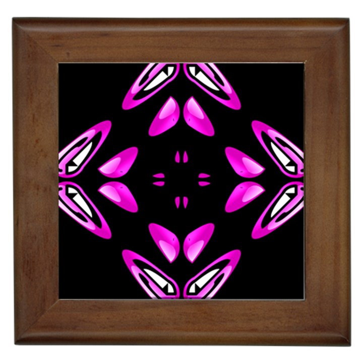 Abstract Pain Frustration Framed Ceramic Tile