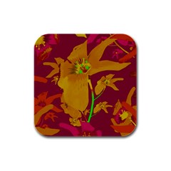 Tropical Hawaiian Style Lilies Collage Drink Coasters 4 Pack (square) by dflcprints