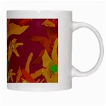 Tropical Hawaiian Style Lilies Collage White Coffee Mug Right