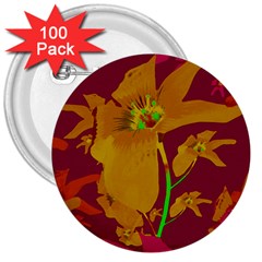 Tropical Hawaiian Style Lilies Collage 3  Button (100 Pack) by dflcprints