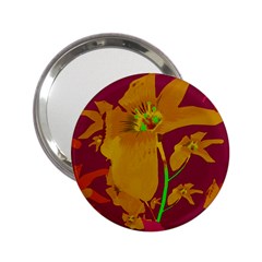 Tropical Hawaiian Style Lilies Collage Handbag Mirror (2 25 ) by dflcprints