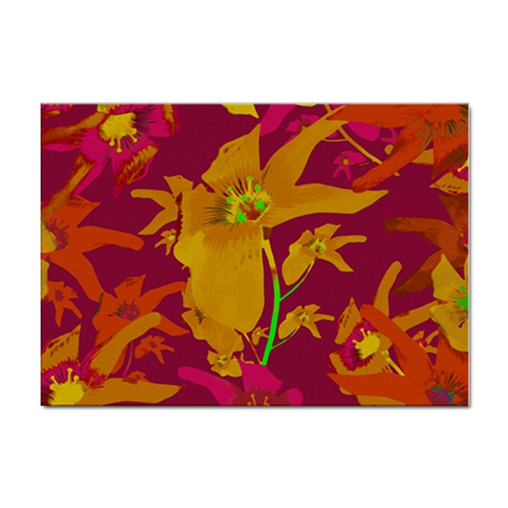 Tropical Hawaiian Style Lilies Collage A4 Sticker 100 Pack