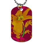 Tropical Hawaiian Style Lilies Collage Dog Tag (Two-sided)  Front