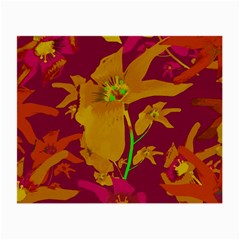 Tropical Hawaiian Style Lilies Collage Glasses Cloth (small) by dflcprints