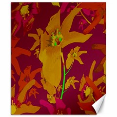 Tropical Hawaiian Style Lilies Collage Canvas 8  X 10  (unframed) by dflcprints