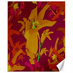 Tropical Hawaiian Style Lilies Collage Canvas 16  X 20  (unframed) by dflcprints