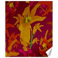 Tropical Hawaiian Style Lilies Collage Canvas 20  X 24  (unframed) by dflcprints