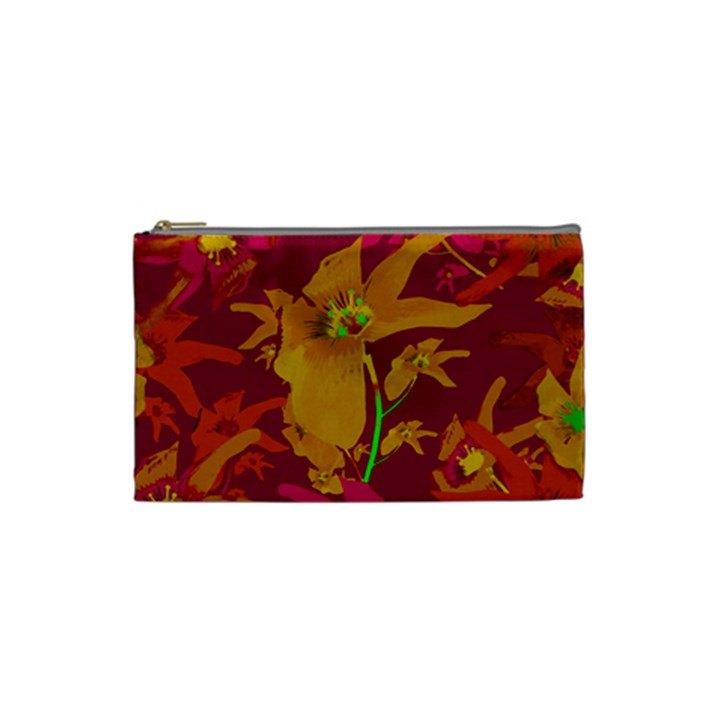 Tropical Hawaiian Style Lilies Collage Cosmetic Bag (Small)