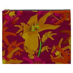 Tropical Hawaiian Style Lilies Collage Cosmetic Bag (xxxl) by dflcprints