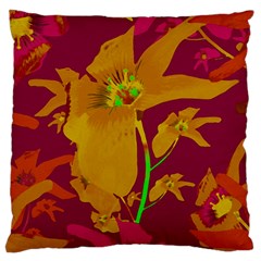 Tropical Hawaiian Style Lilies Collage Standard Flano Cushion Case (two Sides) by dflcprints