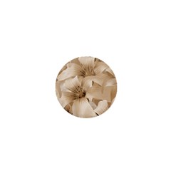 Elegant Floral Pattern In Light Beige Tones 1  Mini Button by dflcprints