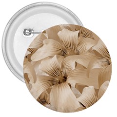 Elegant Floral Pattern In Light Beige Tones 3  Button by dflcprints