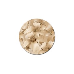 Elegant Floral Pattern In Light Beige Tones Golf Ball Marker by dflcprints