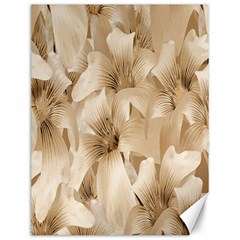 Elegant Floral Pattern In Light Beige Tones Canvas 12  X 16  (unframed) by dflcprints