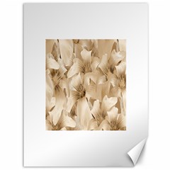 Elegant Floral Pattern In Light Beige Tones Canvas 36  X 48  (unframed) by dflcprints