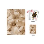 Elegant Floral Pattern in Light Beige Tones Playing Cards (Mini) Back