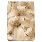 Elegant Floral Pattern in Light Beige Tones Removable Flap Cover (Large) Front