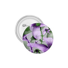 Lilies Collage Art In Green And Violet Colors 1 75  Button