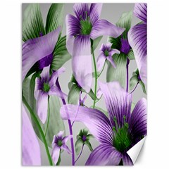 Lilies Collage Art In Green And Violet Colors Canvas 12  X 16  (unframed) by dflcprints