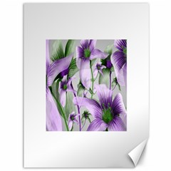 Lilies Collage Art In Green And Violet Colors Canvas 36  X 48  (unframed) by dflcprints