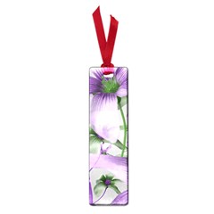 Lilies Collage Art In Green And Violet Colors Small Bookmark