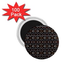 Tribal Dark Geometric Pattern03 1 75  Button Magnet (100 Pack) by dflcprints