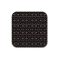 Tribal Dark Geometric Pattern03 Drink Coasters 4 Pack (square)