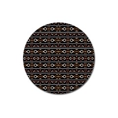 Tribal Dark Geometric Pattern03 Magnet 3  (round) by dflcprints