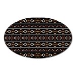 Tribal Dark Geometric Pattern03 Magnet (Oval) Front