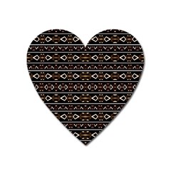 Tribal Dark Geometric Pattern03 Magnet (heart) by dflcprints