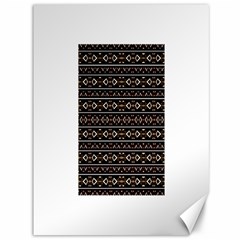 Tribal Dark Geometric Pattern03 Canvas 36  X 48  (unframed)