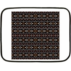 Tribal Dark Geometric Pattern03 Mini Fleece Blanket (two Sided) by dflcprints