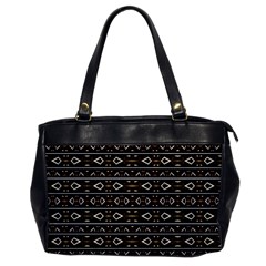 Tribal Dark Geometric Pattern03 Oversize Office Handbag (one Side)